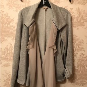 Bordeaux sweatshirt cardigan from Anthropologie