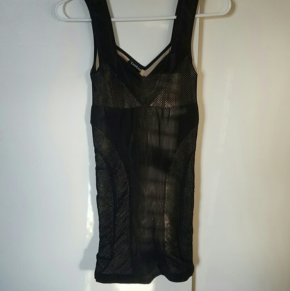 BEBE mesh spandex dress