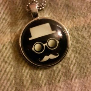 Mustache man cabochon