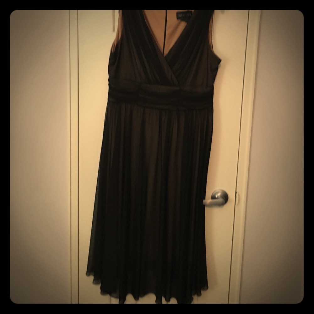 Black and Nude Evening Dress