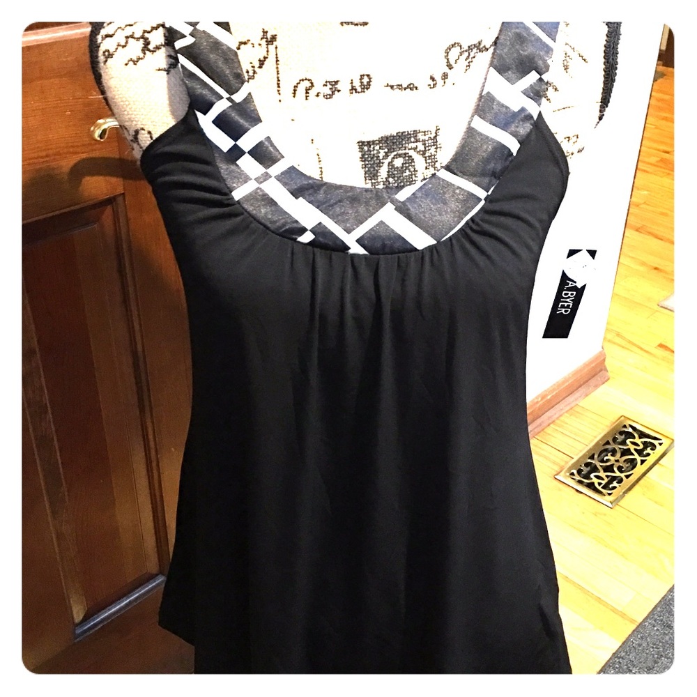 A. Byer Black and White Top
