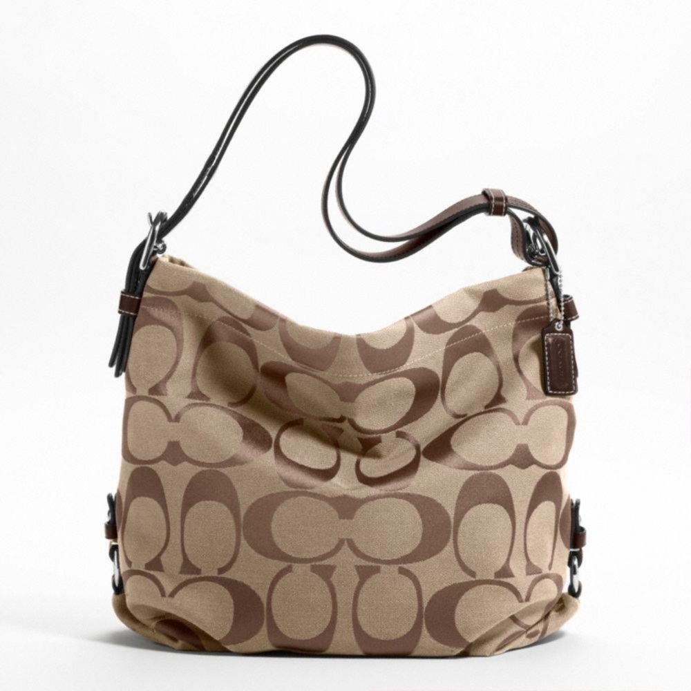 Coach Khaki Signature Duffle Shoulder Handbag