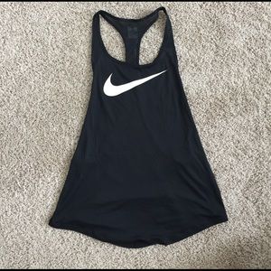 Nike black workout tank (open back)