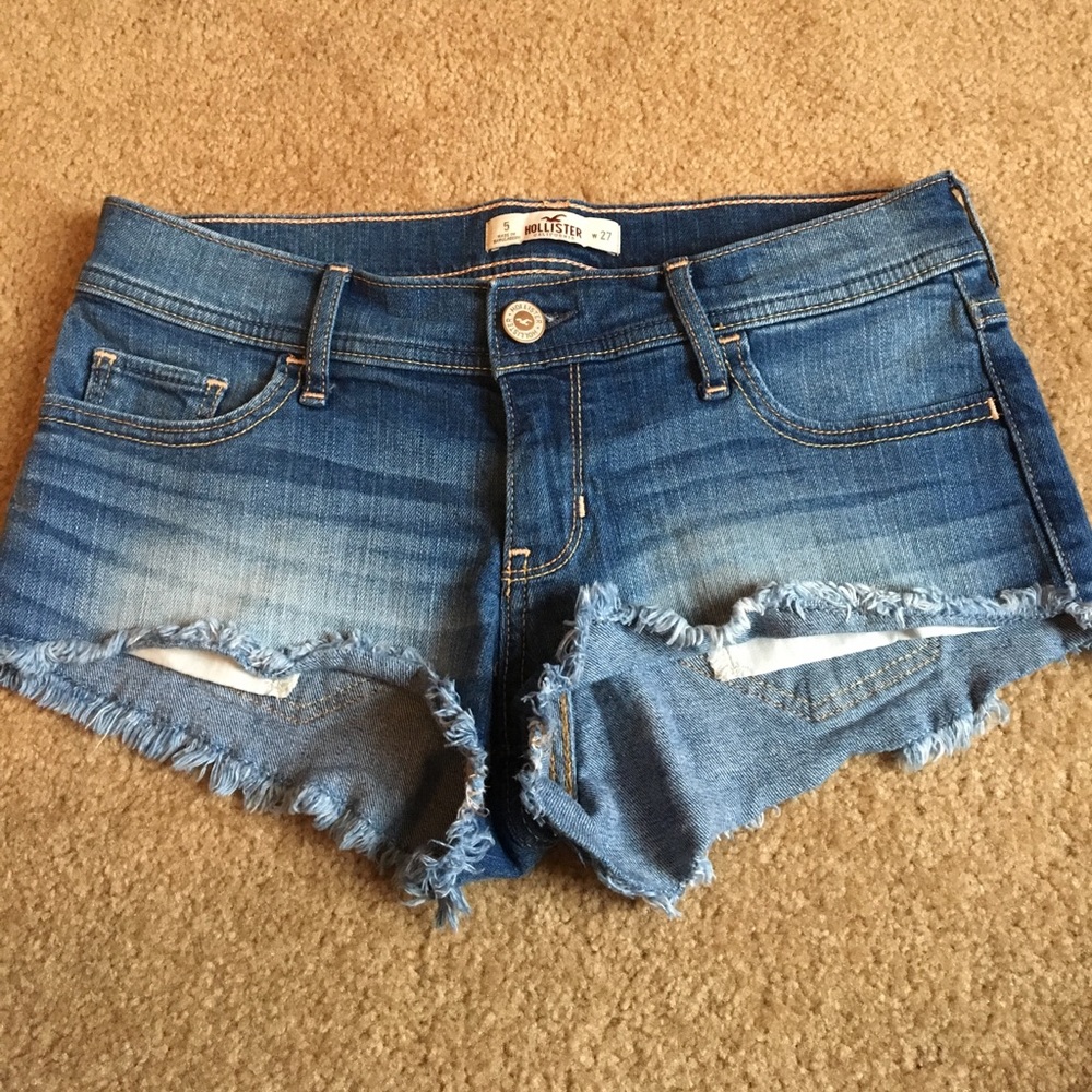 Hollister Low Rise Denim Short Shorts