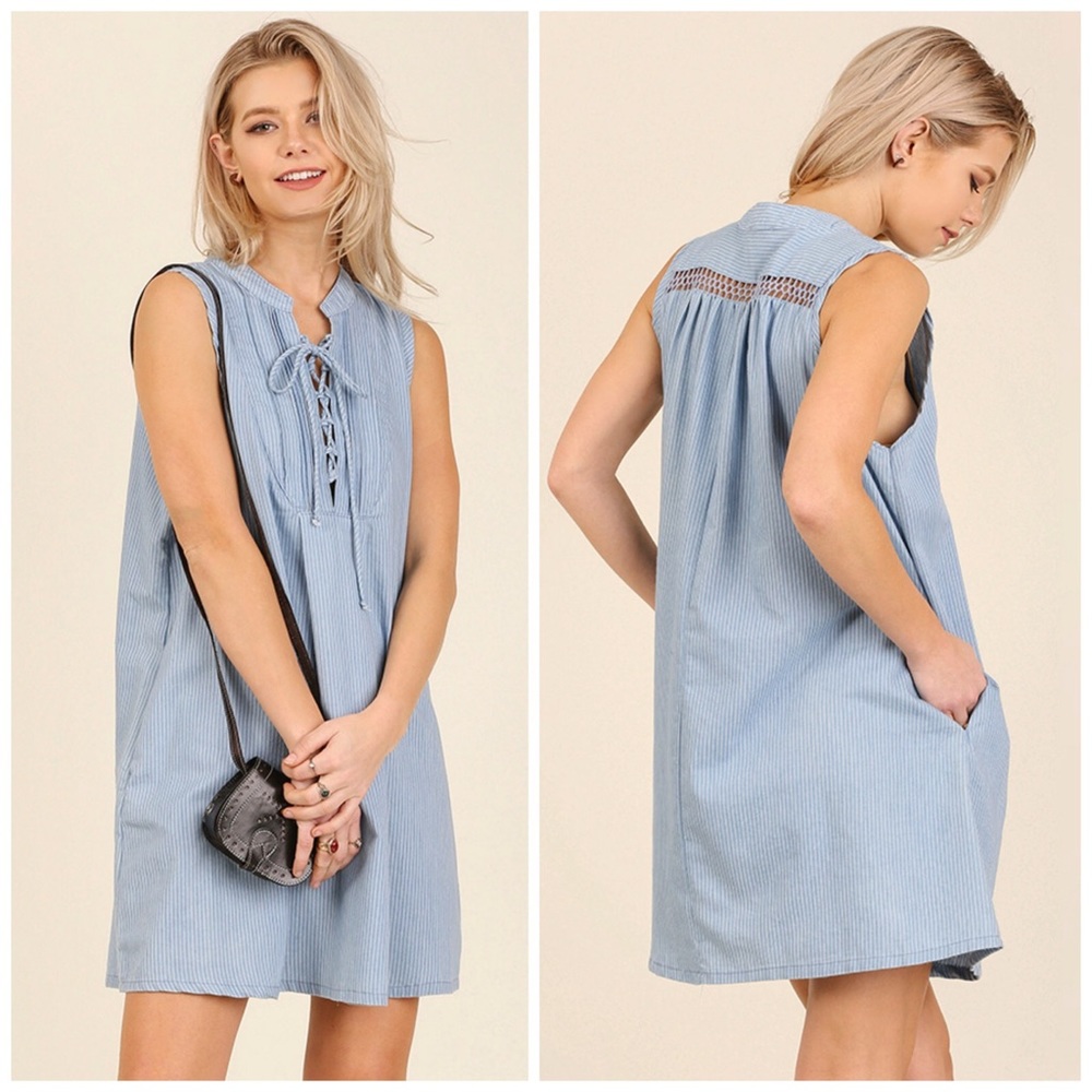 Out Of The Blue Denim Dress - Picture 2 of 2