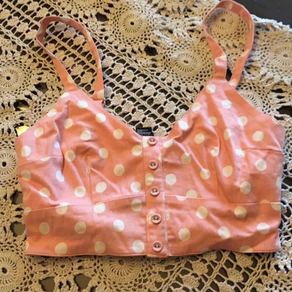 Polka dot cropped top