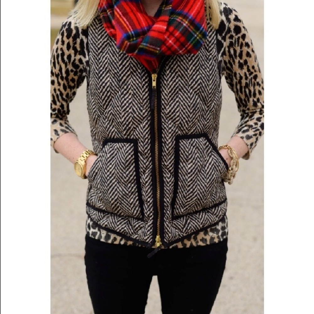 J Crew Factory Herringbone Vest