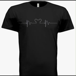 NWOT heartbeat t-shirt. Black