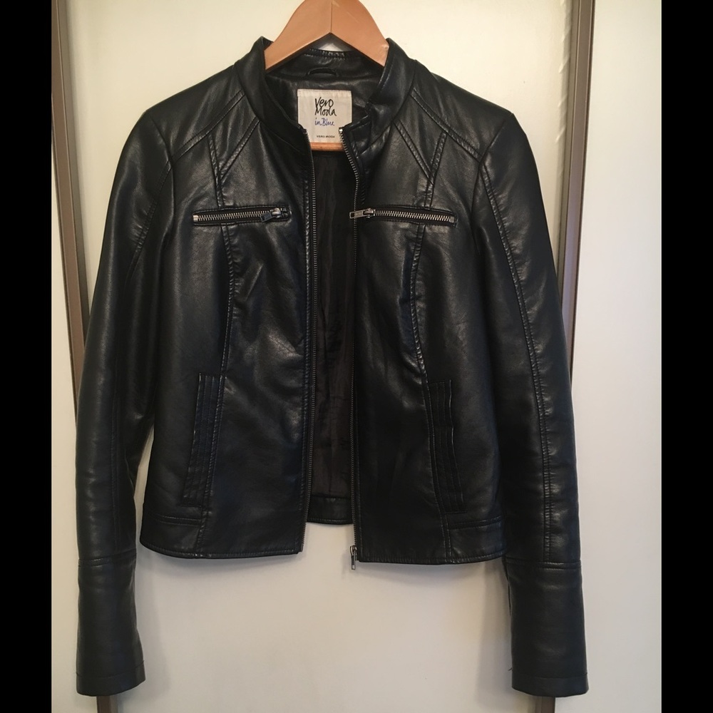 Faux leather jacket