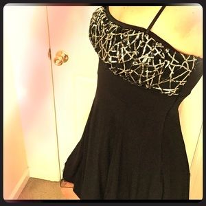 Black Sequined Dress