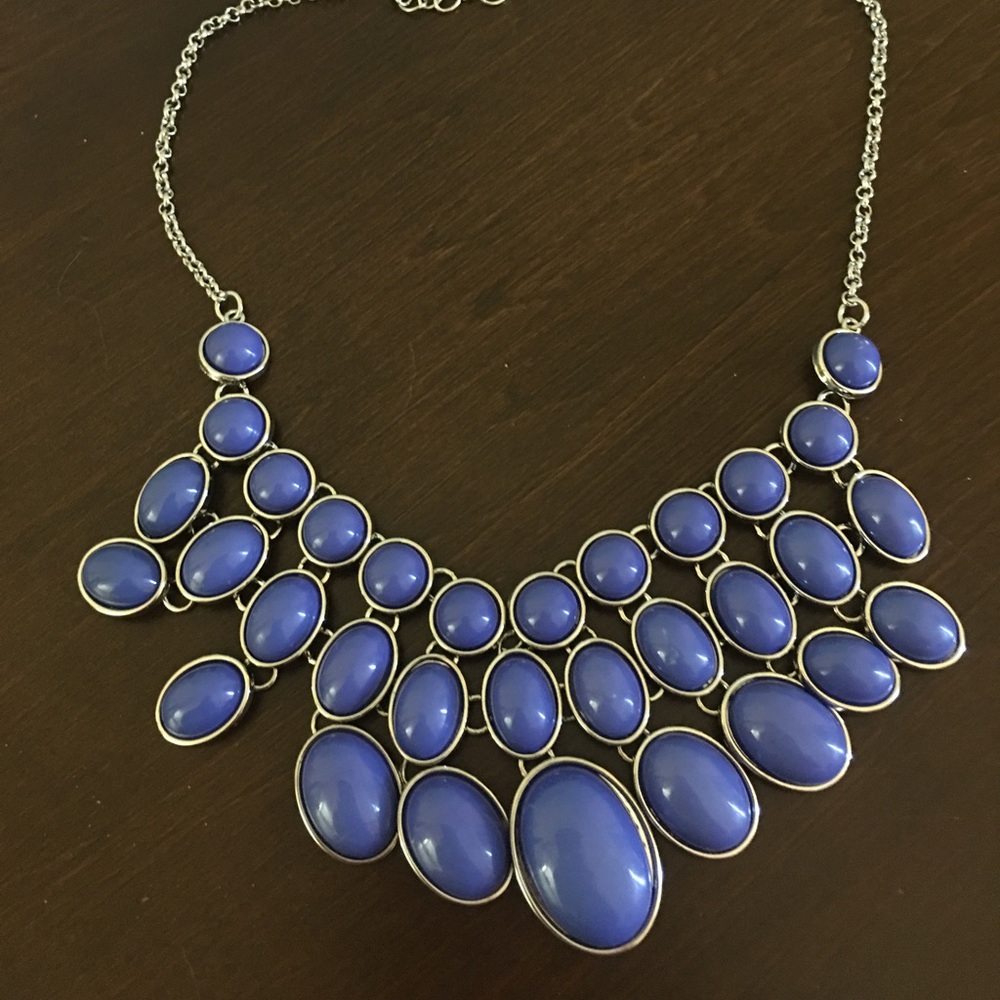 Blue statement necklace