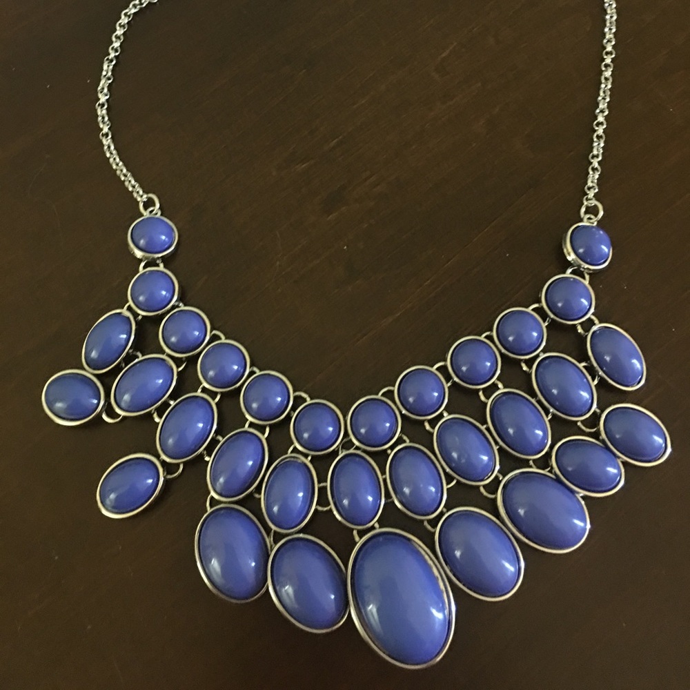 Blue statement necklace - Picture 2 of 2