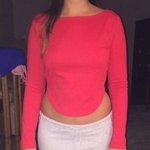 Red crop top