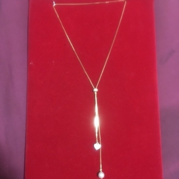 925 silver, heart and pearl necklace - Picture 4 of 4