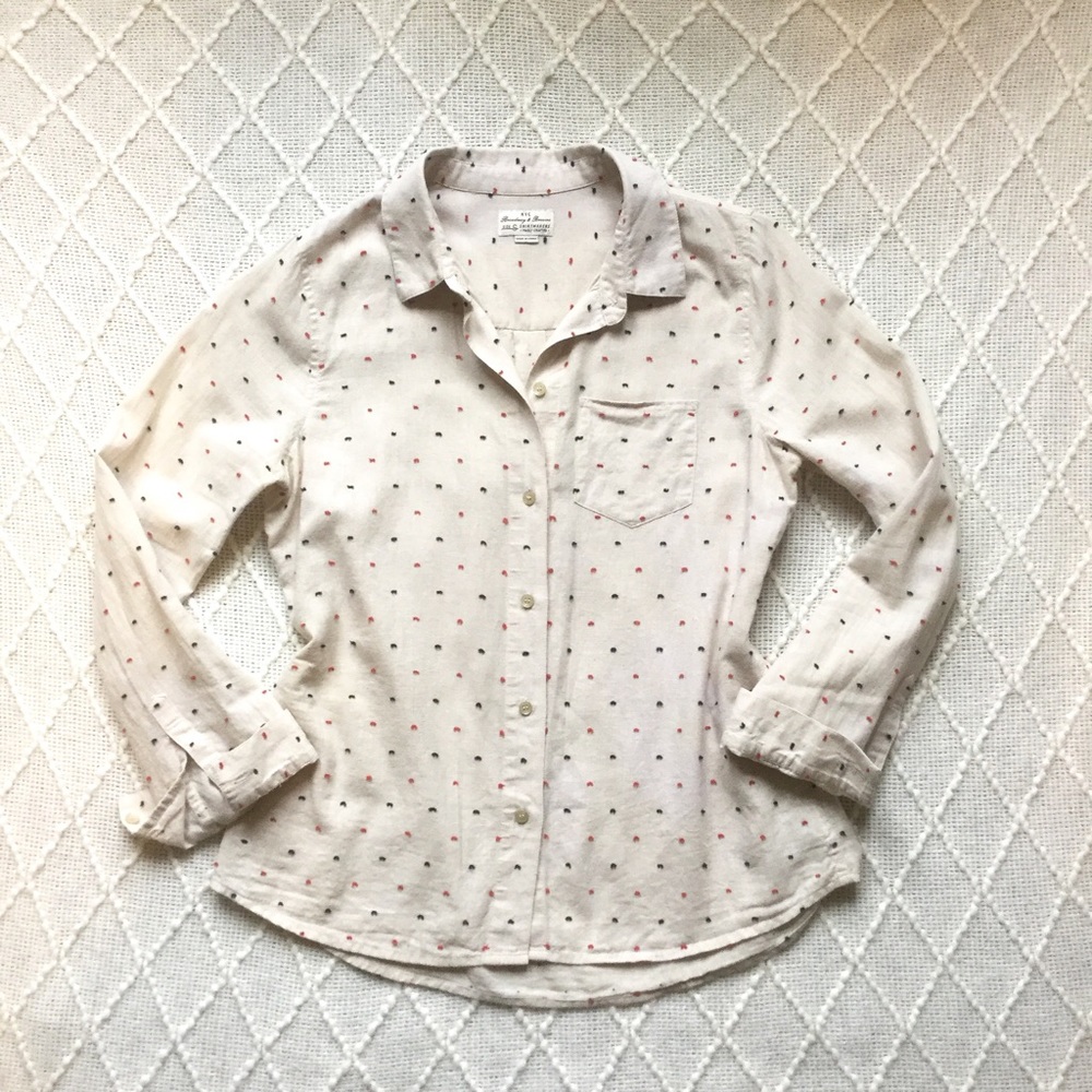Madewell Dotted Cream Button-Down