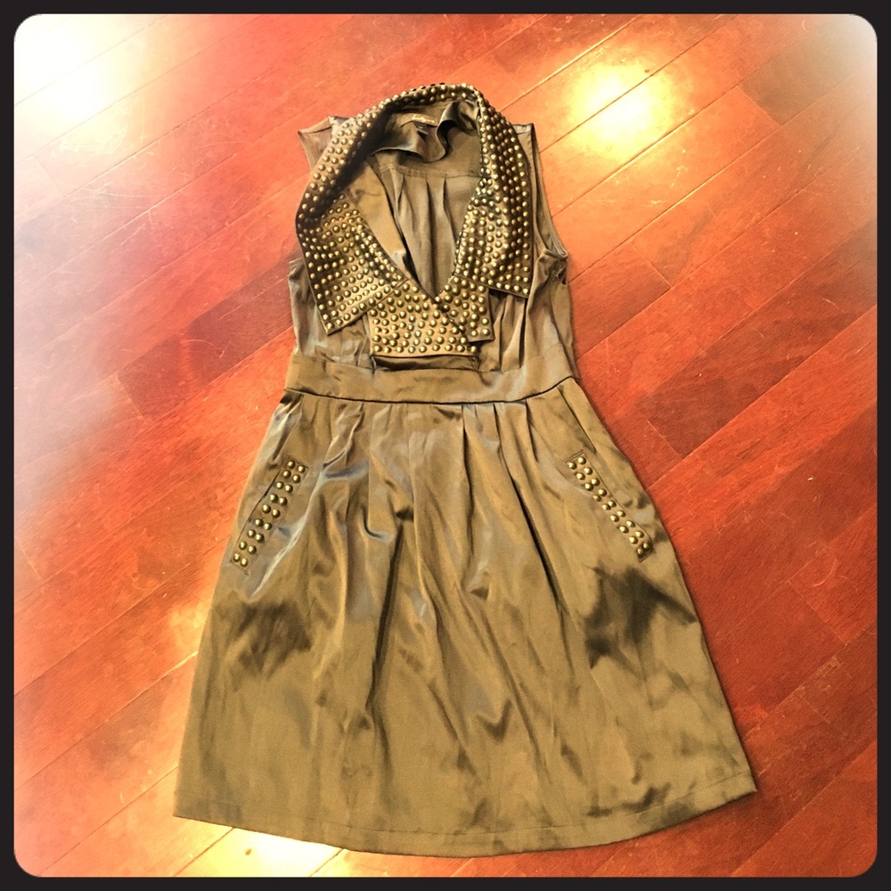 Forever 21 olive green military dress