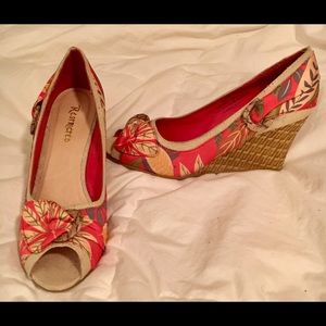Summer wedge sandals