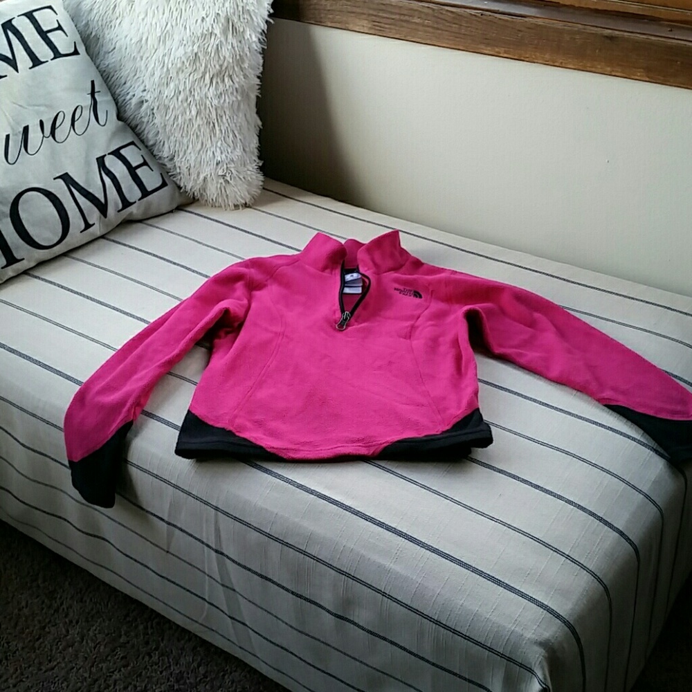 Northface girls quarter zip fleece