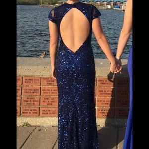 Classy Navy Blue Prom Dress