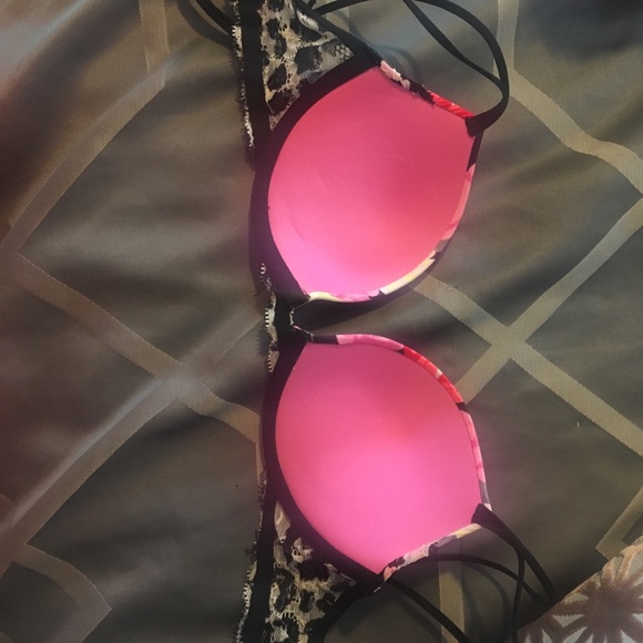 PINK Floral Bra - Picture 2 of 4