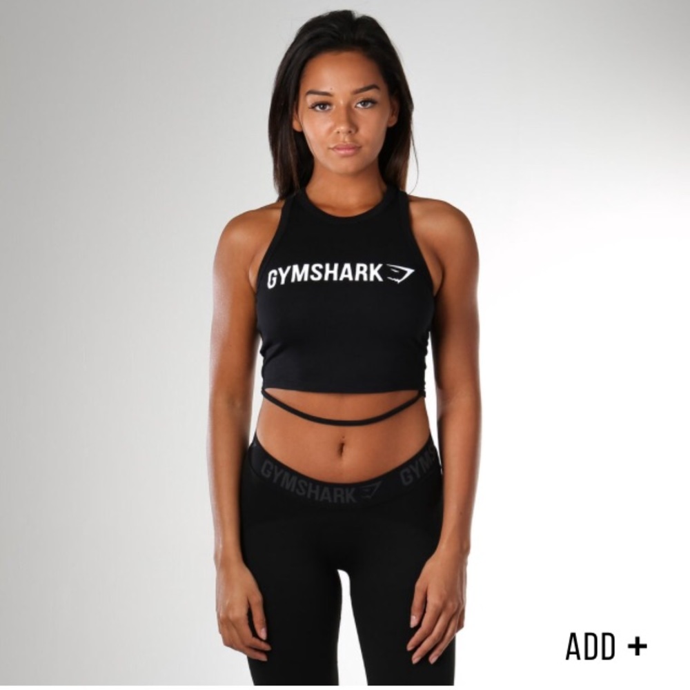 SOLD Gymshark ribbon crop black small