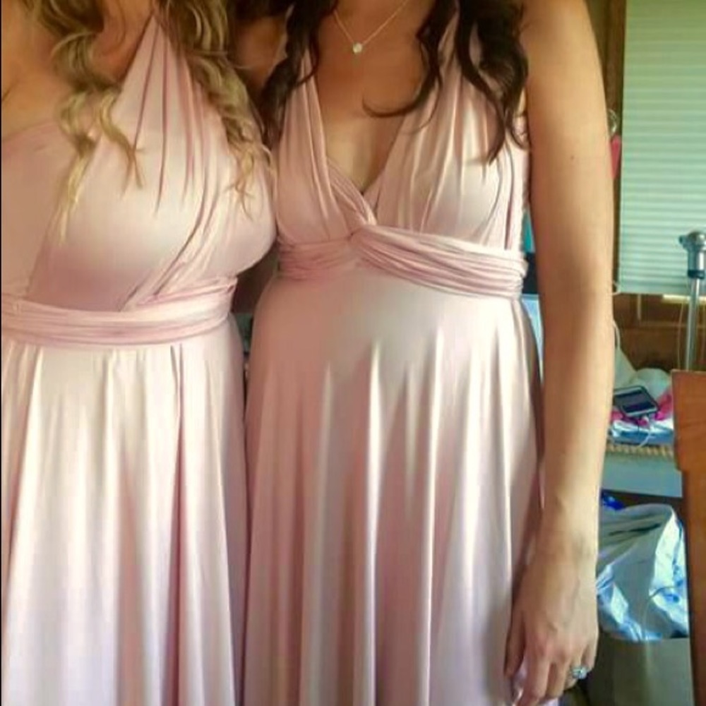 Infinity dress, long, blush