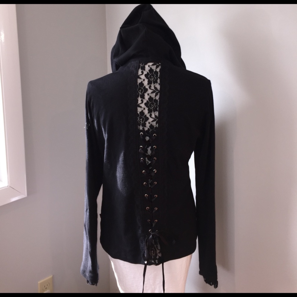 Black hoodie.