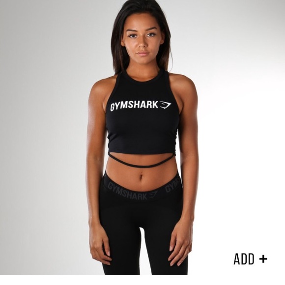 SOLD Gymshark ribbon crop black - Picture 1 of 2