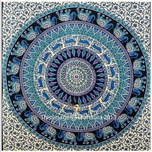 Hippie Elephant Mandala Tapestry