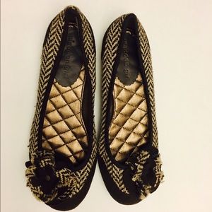 Madden Girl brown & tan flats with a flower