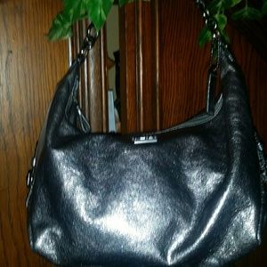 Coach metallic silver shoulder bag