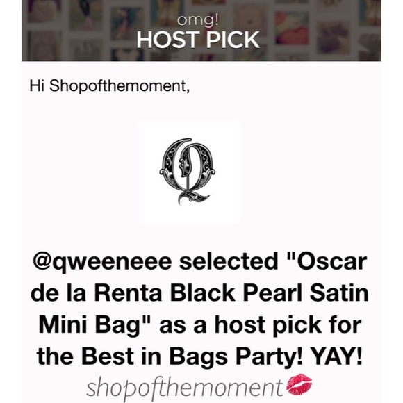 👛🆕 հթ💫 Oscar de la Renta Black Pearl Mini Bag - Picture 8 of 8