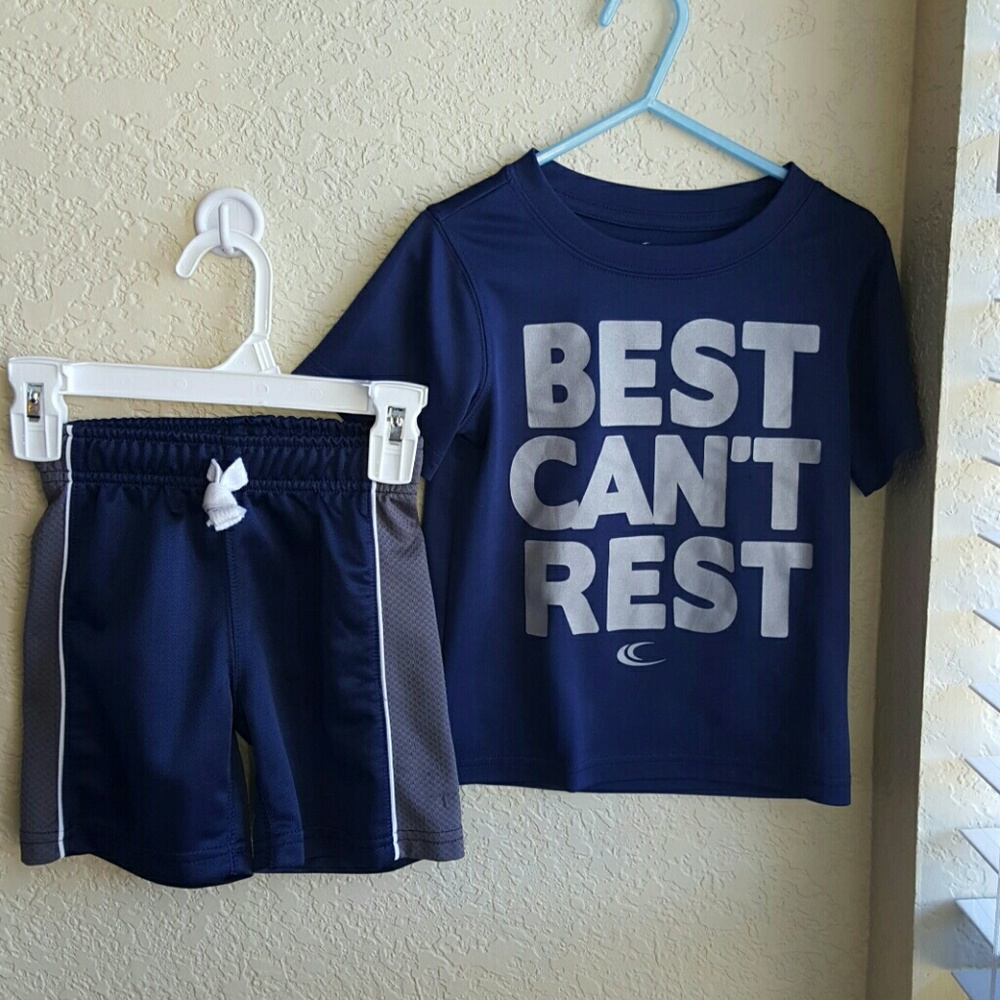 Carter's Navy Blue two piece short set