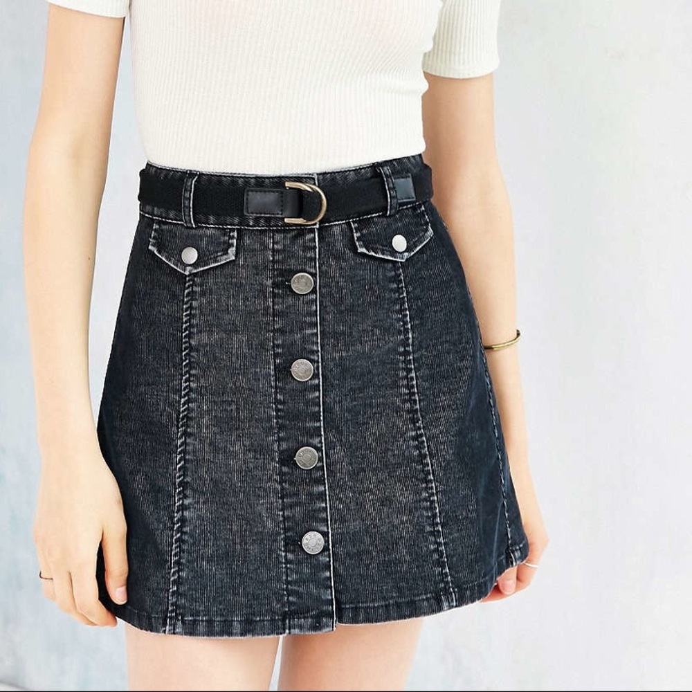 Urban Outfitters black jean corduroy  skirt