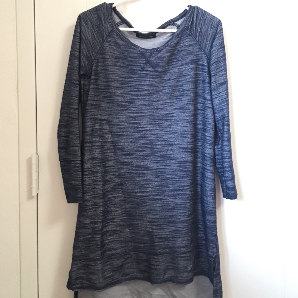 Navy long tunic shirt