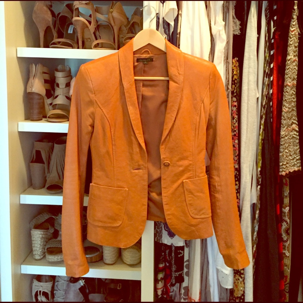 Rachel Zoe Tan Leather Jacket