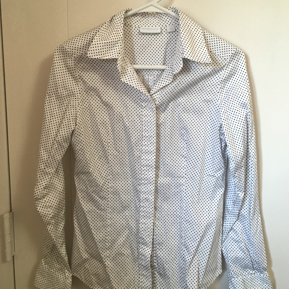 Polka dots button down shirt