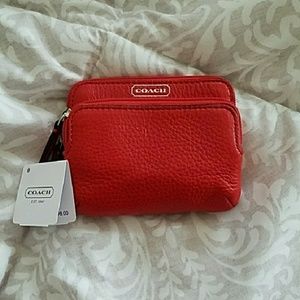 Coach Park Leather Double Zip Wallet NWT