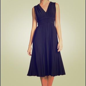 Navy blue midi dress