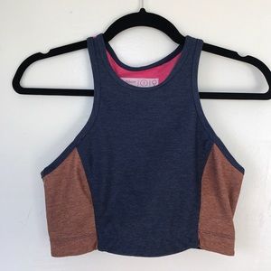 outdoor voices athena navy crop top