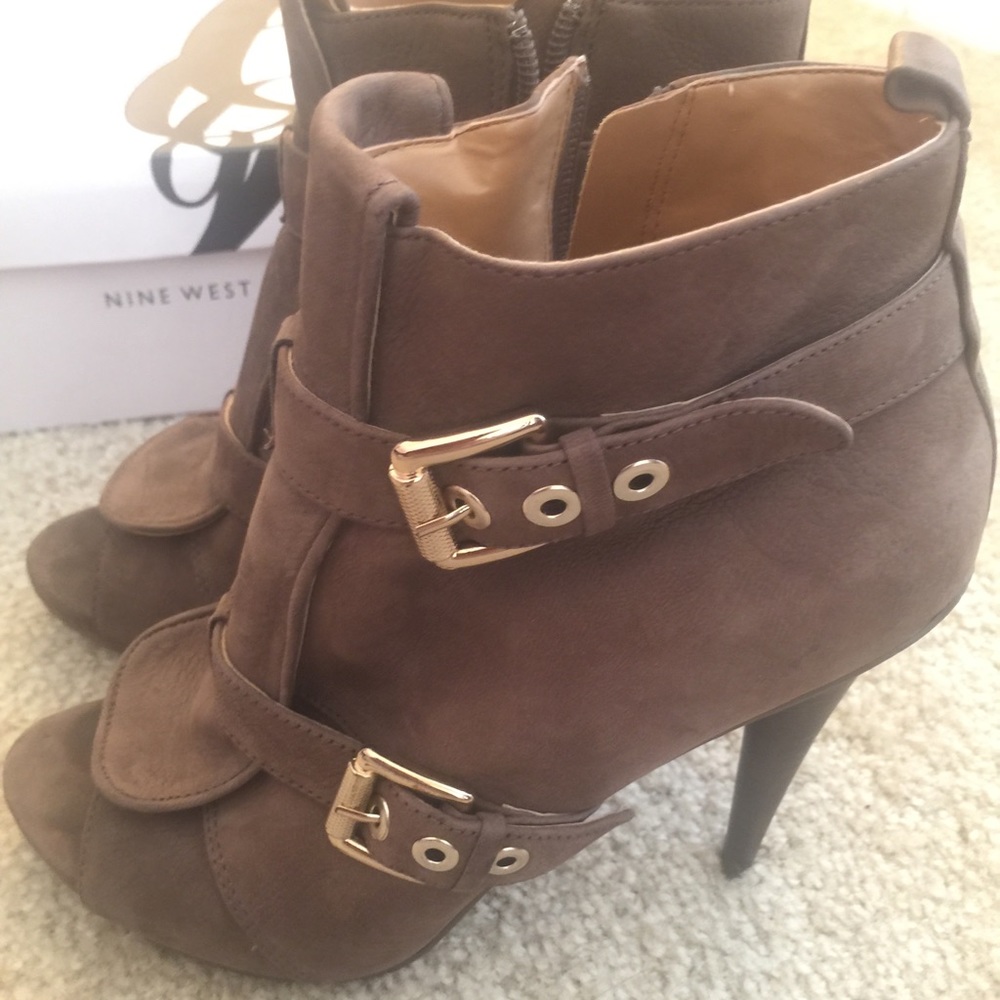 Nine West Peep toe booties.