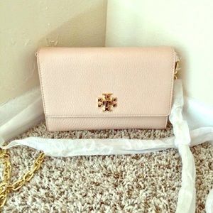 Tory burch Gold chain body clutch
