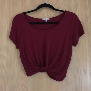 Charlotte Russe burgundy crop top