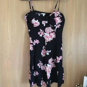 American Eagle floral print dress with back cutout