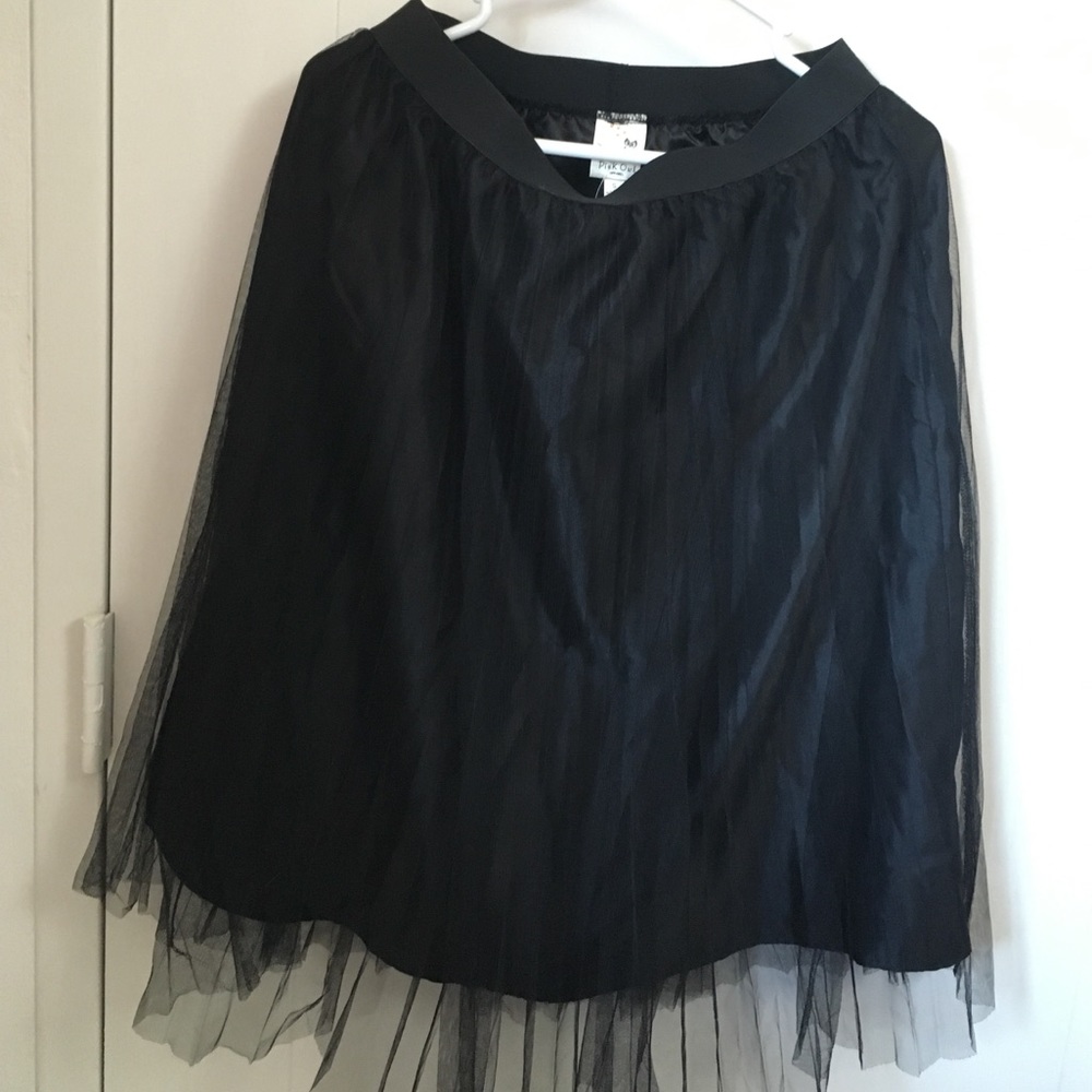 Pink Owl black layered skirt