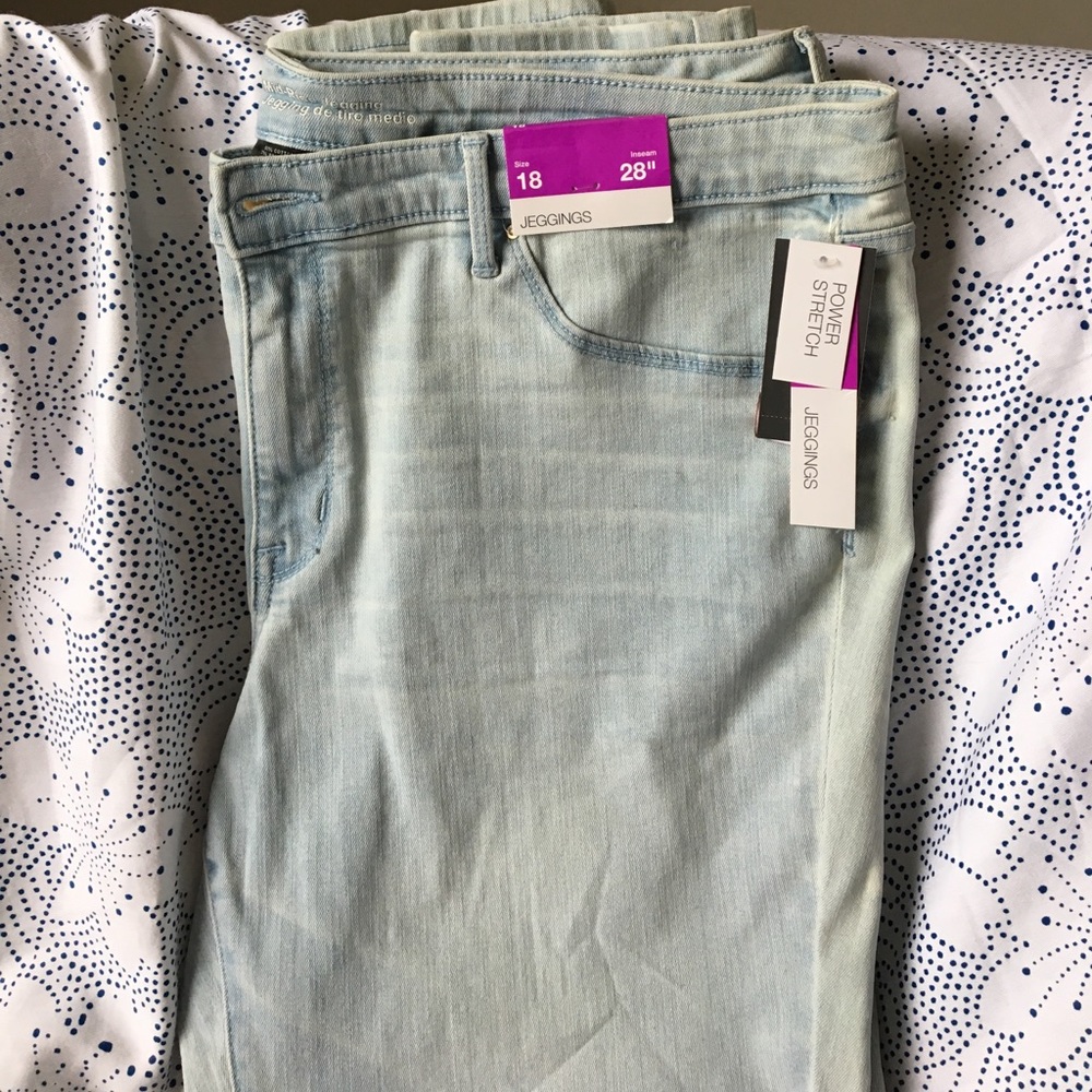 Bleach denim jeggins