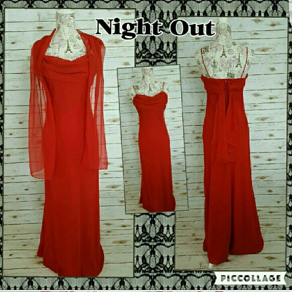 Sexy Red Evening Gown