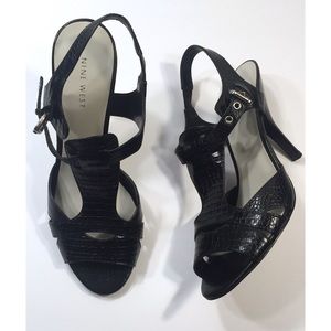 Nine West Hammer Croc Textured Sandals