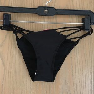 Never worn F21 black bikini bottoms