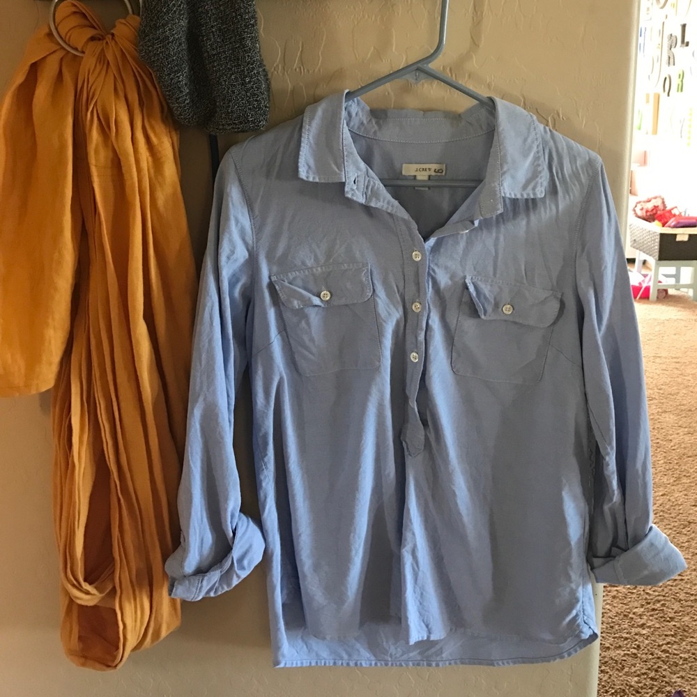 J. Crew chambray blouse